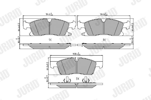 JURID 573459J Brake Pad Set, disc brake