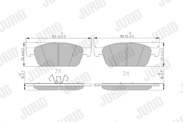 JURID 573460J Brake Pad Set, disc brake