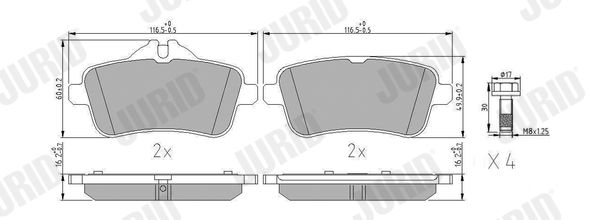 JURID 573466J Brake Pad Set, disc brake