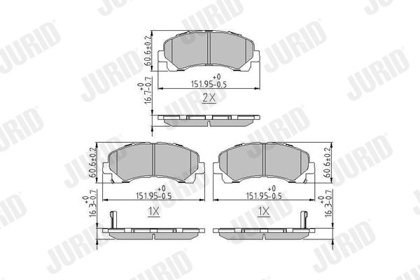 JURID 573467J Brake Pad Set, disc brake