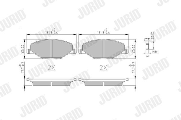 JURID 573601J Brake Pad Set, disc brake