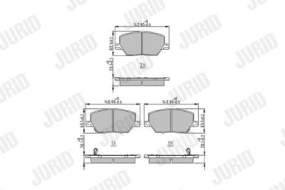 Brake Pad Set, disc brake JURID 573610J