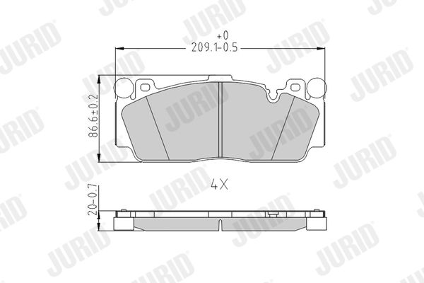 JURID 573617J Brake Pad Set, disc brake