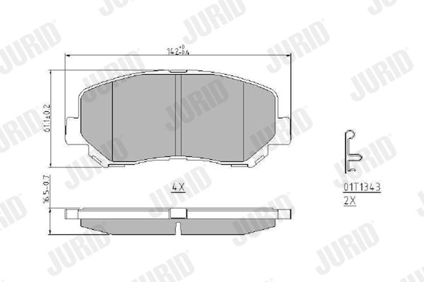 JURID 573619J Brake Pad Set, disc brake