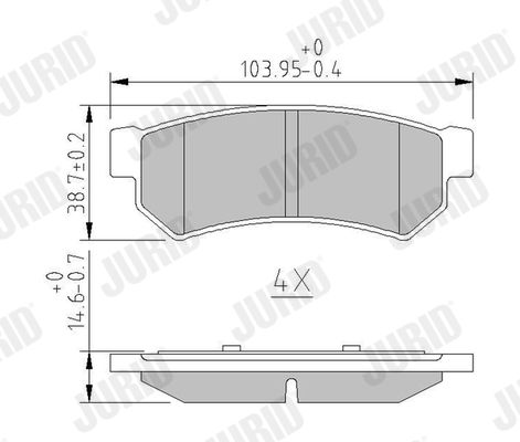 JURID 573633J Brake Pad Set, disc brake
