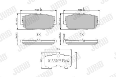 Brake Pad Set, disc brake JURID 573640J