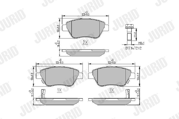JURID 573652J Brake Pad Set, disc brake