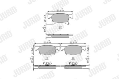 Brake Pad Set, disc brake JURID 573657J