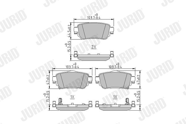 JURID 573658J Brake Pad Set, disc brake