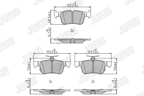 JURID 573687J Brake Pad Set, disc brake