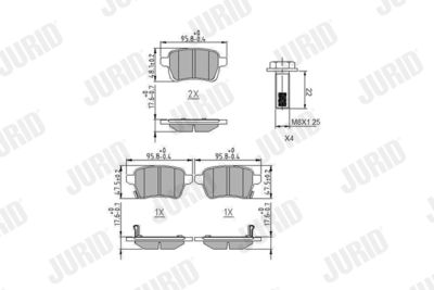 Brake Pad Set, disc brake JURID 573689J