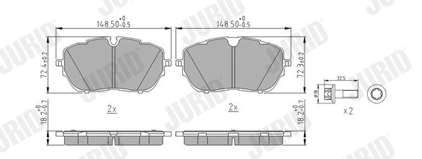 JURID 573697J Brake Pad Set, disc brake