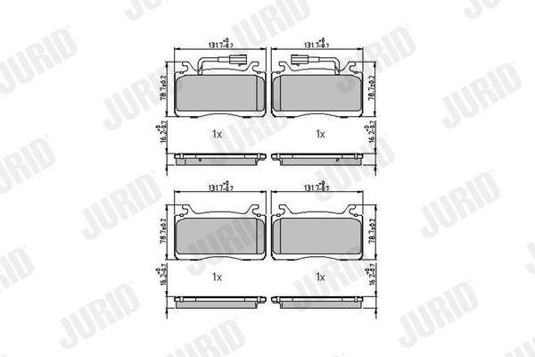 JURID 573700J Brake Pad Set, disc brake