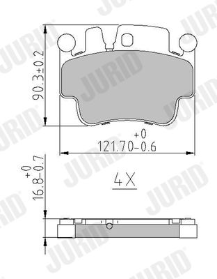 JURID 573725J Brake Pad Set, disc brake