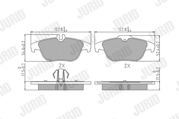 JURID 573735J Brake Pad Set, disc brake