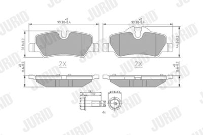 Brake Pad Set, disc brake JURID 573763J