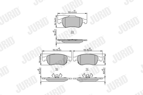 JURID 573766J Brake Pad Set, disc brake