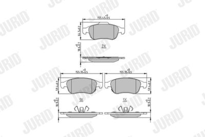 Brake Pad Set, disc brake JURID 573766J