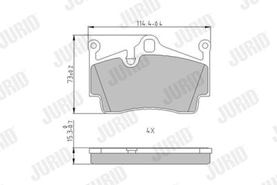 Brake Pad Set, disc brake JURID 573769J