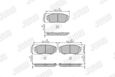 Brake Pad Set, disc brake JURID 573782J