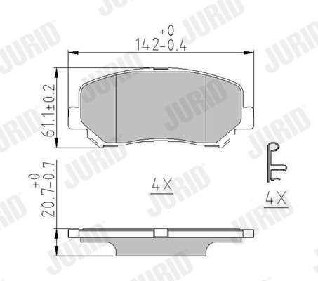 JURID 573787J Brake Pad Set, disc brake