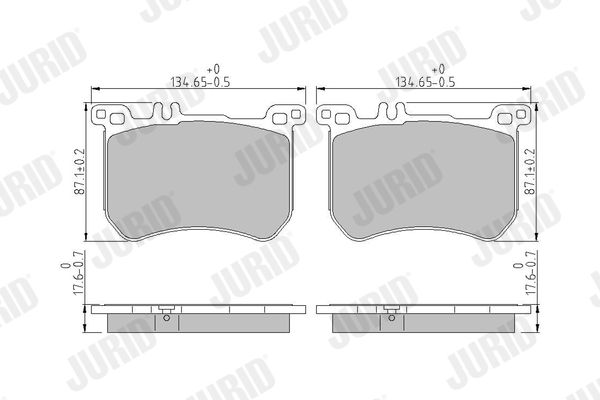 JURID 573797J Brake Pad Set, disc brake