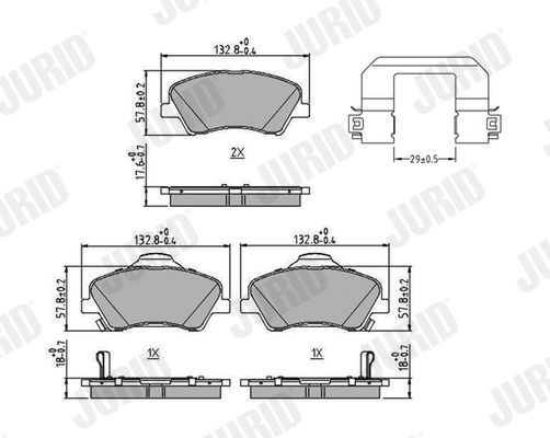 JURID 573815J Brake Pad Set, disc brake