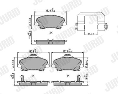 Brake Pad Set, disc brake JURID 573815J