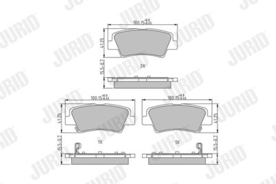 Brake Pad Set, disc brake JURID 573816J