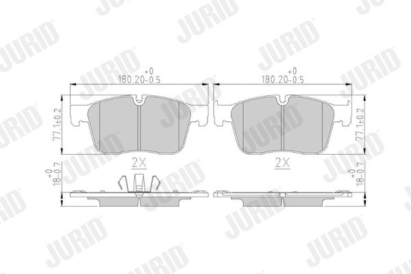 JURID 573822J Brake Pad Set, disc brake