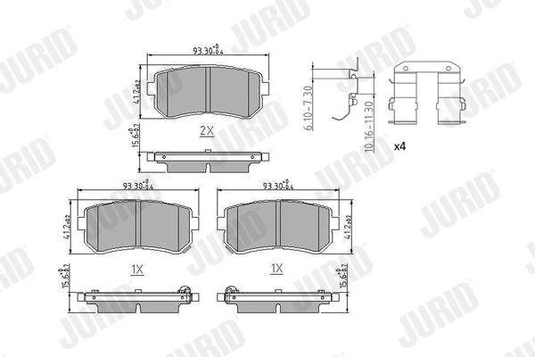 JURID 573830J Brake Pad Set, disc brake