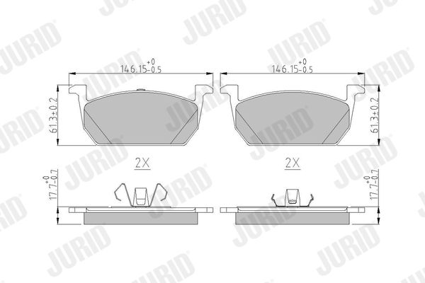 JURID 573833J Brake Pad Set, disc brake