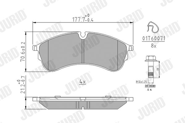 JURID 573844J Brake Pad Set, disc brake