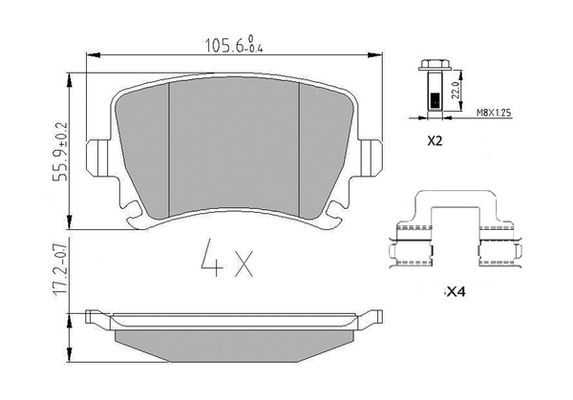 JURID 573846J Brake Pad Set, disc brake