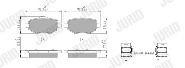 JURID 573899J Brake Pad Set, disc brake