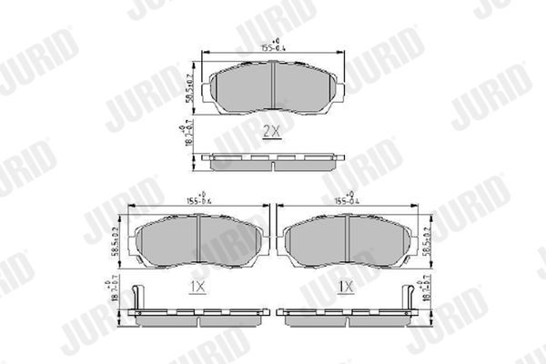 JURID 573913J Brake Pad Set, disc brake