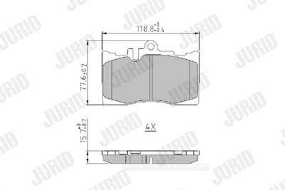 Brake Pad Set, disc brake JURID 573935J