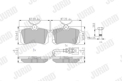 Brake Pad Set, disc brake JURID 573938J