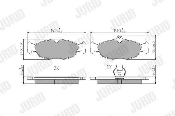 JURID 573940J Brake Pad Set, disc brake