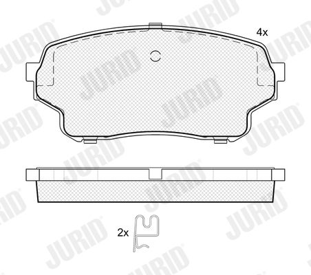 JURID 574095J Brake Pad Set, disc brake
