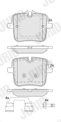 JURID 574099J Brake Pad Set, disc brake