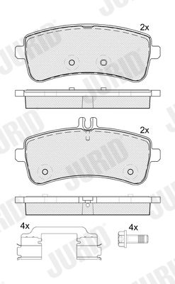 JURID 574101J Brake Pad Set, disc brake