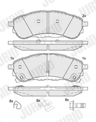 Brake Pad Set, disc brake JURID 574132J