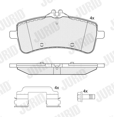 Brake Pad Set, disc brake JURID 574138J