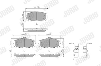 Brake Pad Set, disc brake JURID 574166J