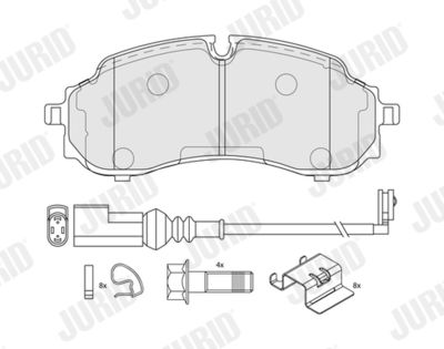 Brake Pad Set, disc brake JURID 574267J