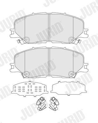JURID 574270J Brake Pad Set, disc brake