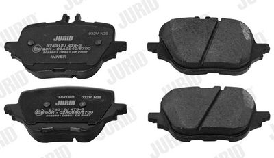 Brake Pad Set, disc brake JURID 574312J