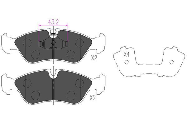 Kavo Parts KBP-1004 Brake Pad Set, disc brake