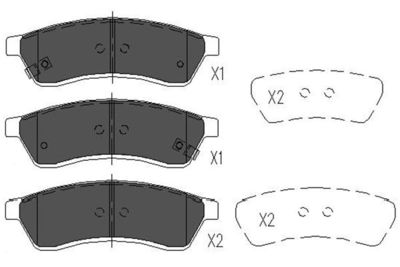 Brake Pad Set, disc brake Kavo Parts KBP-1012